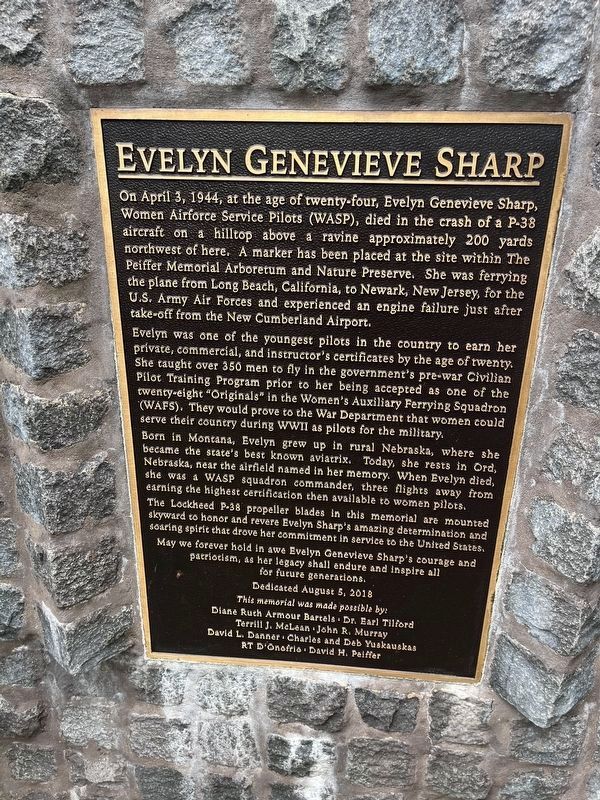 Evelyn Genevieve Sharp Memorial. Click for full size. Evelyn Genevieve Sharp Memorial image. Click for full size.