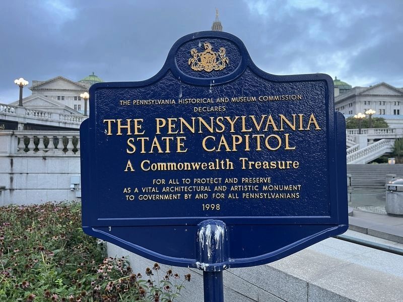 The Pennsylvania State Capitol Marker. Click for full size. The Pennsylvania State Capitol Marker image. Click for full size.