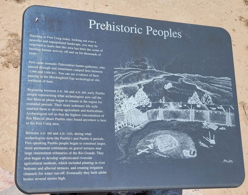 Prehistoric Peoples Marker. Click for full size. Prehistoric Peoples Marker image. Click for full size.