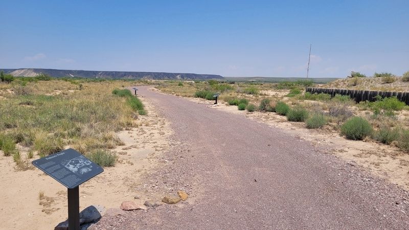 The view of the Prehistoric Peoples Marker along the trail. Click for full size. The view of the Prehistoric Peoples Marker along the trail image. Click for full size.
