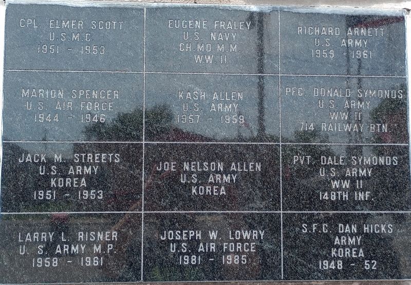 Alger-Marion Township Veterans Wall Marker. Click for full size. Alger-Marion Township Veterans Wall Marker image. Click for full size.