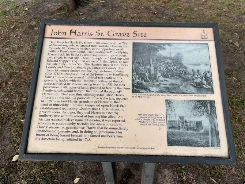 John Harris Sr. Grave Site Marker. Click for full size. John Harris Sr. Grave Site Marker image. Click for full size.