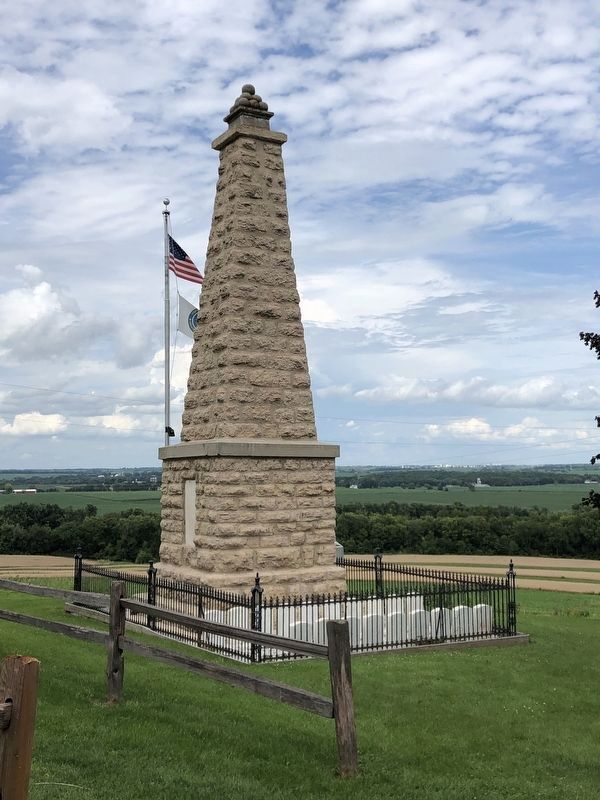 Kelloggs Grove Battlefield Memorial (West and South Sides) image. Click for full size.