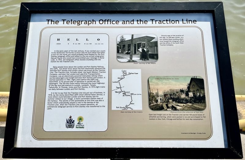 The Telegraph Office and the Traction Line Marker. Click for full size. The Telegraph Office and the Traction Line Marker image. Click for full size.