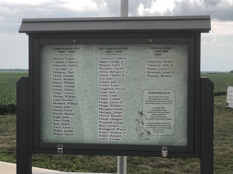 Standard, Illinois Veterans Monument (Korea, Vietnam, Mideast) image. Click for full size.