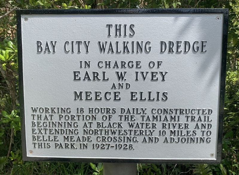 This Bay City Walking Dredge Marker. Click for full size. This Bay City Walking Dredge Marker image. Click for full size.