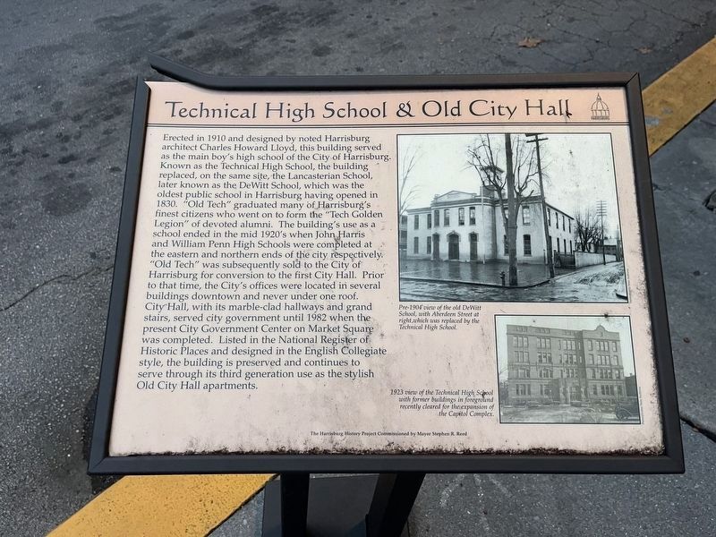 Technical High School & Old City Hall Marker. Click for full size. Technical High School & Old City Hall Marker image. Click for full size.