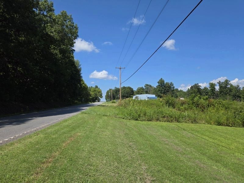Fort McGaughey Marker missing from previous spot looking along US 64. Click for full size. Fort McGaughey Marker missing from previous spot looking along US 64 image. Click for full size.