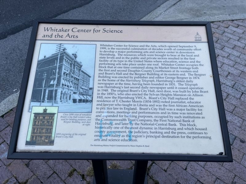 Whitaker Center for Science and the Arts Marker. Click for full size. Whitaker Center for Science and the Arts Marker image. Click for full size.