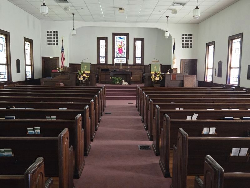 Brittain Church interior. Click for full size. Brittain Church interior image. Click for full size.