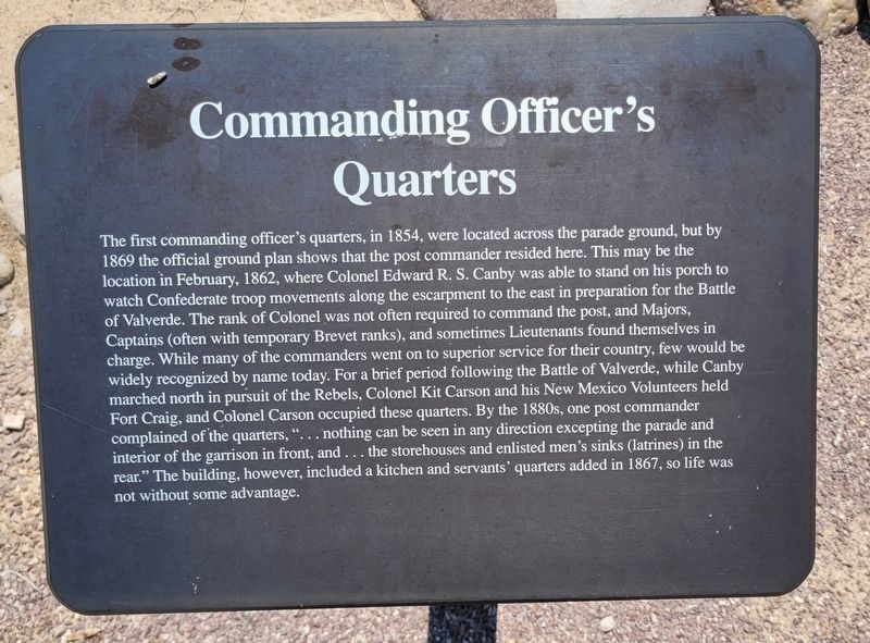 Commanding Officer's Quarters Marker image. Click for full size.