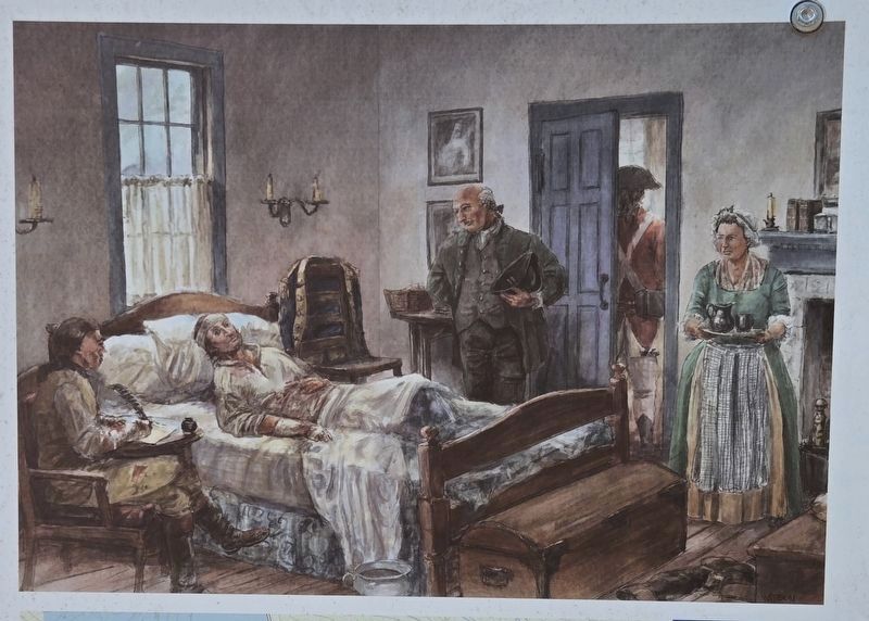 Closeup of De Kalb on His Deathbed. Click for full size. Closeup of De Kalb on His Deathbed image. Click for full size.