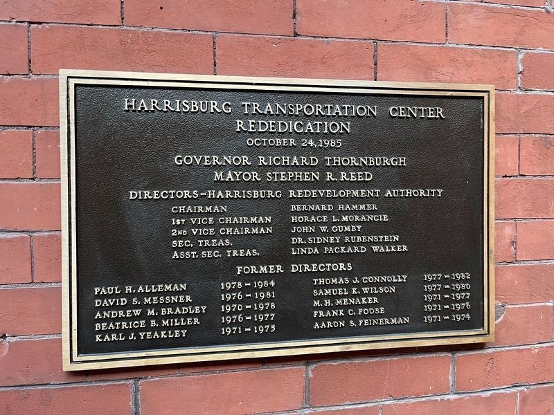 Rededication plaque inside of the station. Click for full size. Rededication plaque inside of the station image. Click for full size.