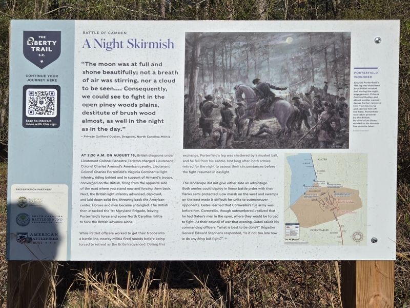 A Night Skirmish Marker. Click for full size. A Night Skirmish Marker image. Click for full size.