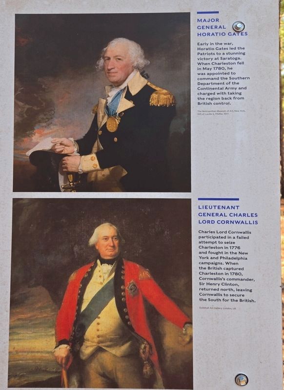 Closeups of Major General Horatio Gates and Lieutenant General Charles Lord Cornwallis image. Click for full size.