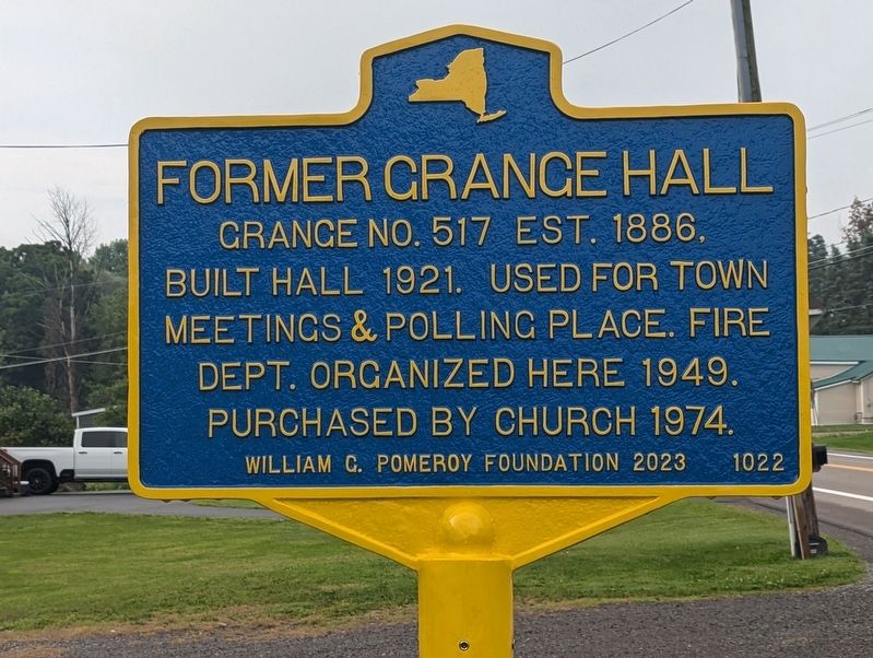 Former Grange Hall Marker. Click for full size. Former Grange Hall Marker image. Click for full size.
