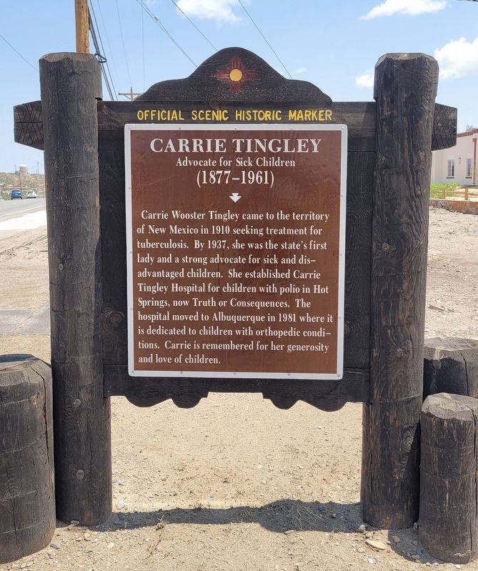 Carrie Tingley Marker. Click for full size. Carrie Tingley Marker image. Click for full size.