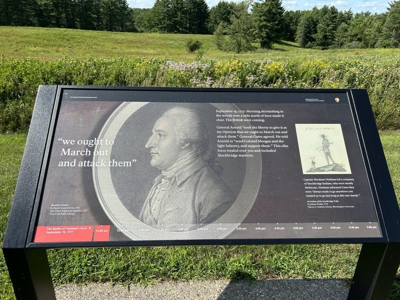 “We ought to March out and attack them” Marker. Click for full size. “We ought to March out and attack them” Marker image. Click for full size.