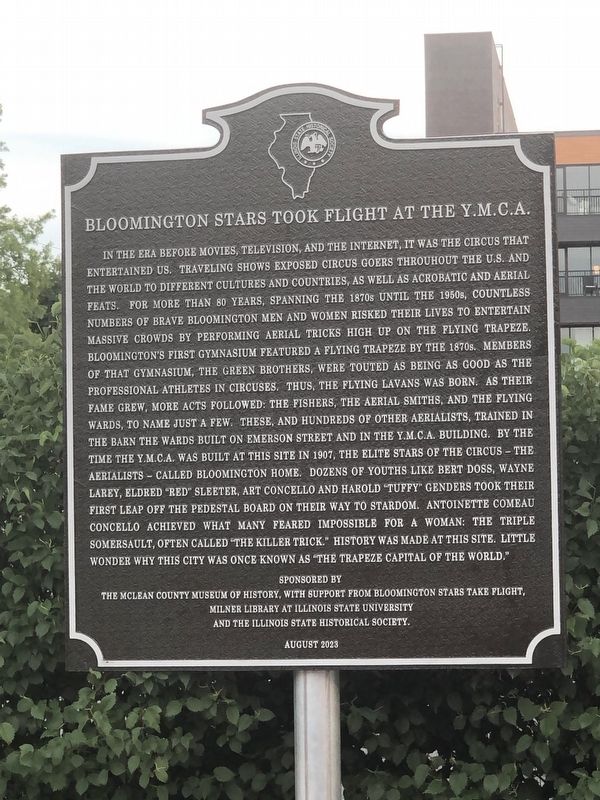 Bloomington Stars Took Flight at the Y.M.C.A. Marker image. Click for full size.