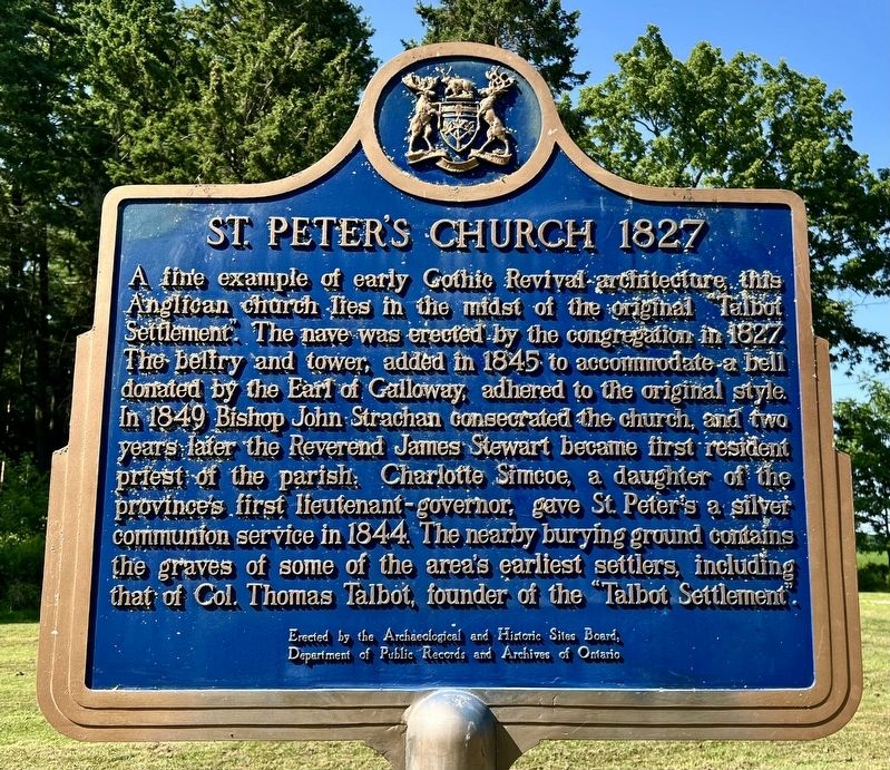 St. Peter’s Church 1827 Marker. Click for full size. St. Peter’s Church 1827 Marker image. Click for full size.