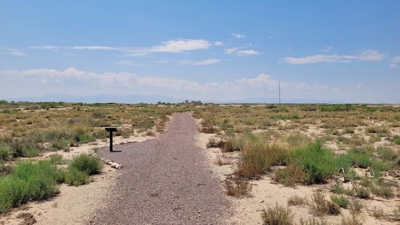 The view of the Sutler's Row Marker along the trail. Click for full size. The view of the Sutler's Row Marker along the trail image. Click for full size.