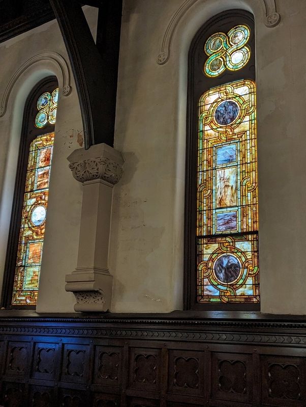 Willard Chapel Tiffany winndows image. Click for full size.