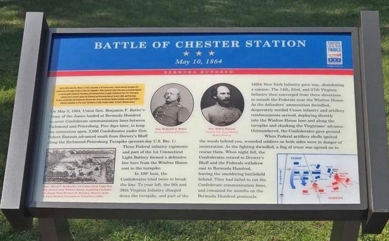 Battle of Chester Station Marker image. Click for full size.