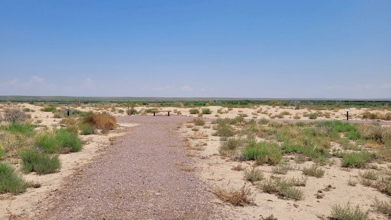 The view of the "New" Hospital Marker from the trail image. Click for full size.