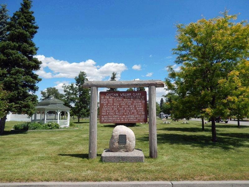 Captain William Clark Marker & Rivers Across Camp Monument. Click for full size. Captain William Clark Marker & Rivers Across Camp Monument image. Click for full size.