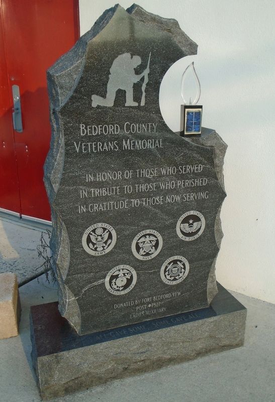 Bedford County Veterans Memorial. Click for full size. Bedford County Veterans Memorial image. Click for full size.