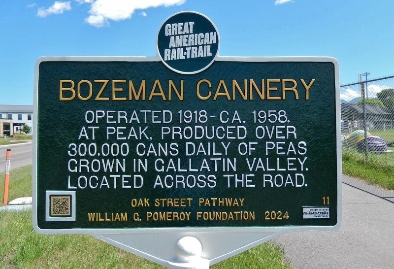 Bozeman Cannery Marker. Click for full size. Bozeman Cannery Marker image. Click for full size.