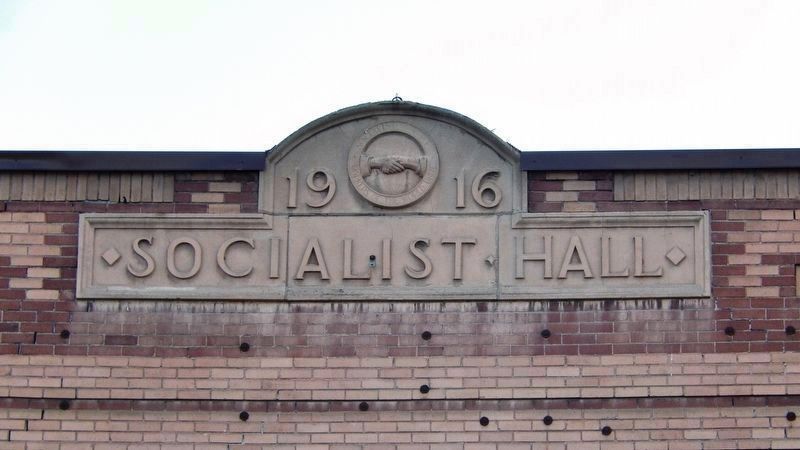 Socialist Hall (<i>central pediment panel</i>). Click for full size. Socialist Hall (<i>central pediment panel</i>) image. Click for full size.