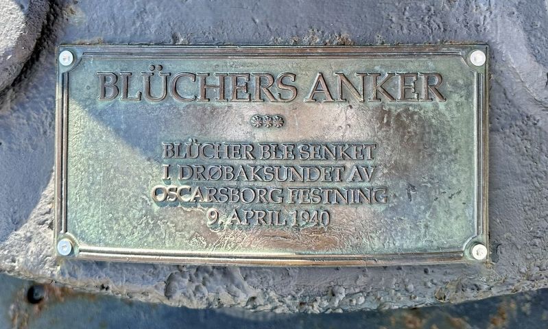 Blüchers Anker / Blüchers Anchor Marker. Click for full size. Blüchers Anker / Blüchers Anchor Marker image. Click for full size.