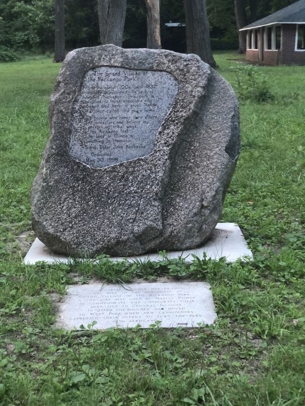 The Grand Village of the Kickapoo Park Marker in New Location. Click for full size. The Grand Village of the Kickapoo Park Marker in New Location image. Click for full size.