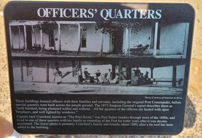 Officers' Quarters Marker image. Click for full size.