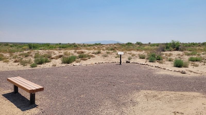 The view of the Company Quarters Marker along the trail image. Click for full size.