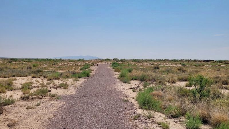 The view of the Company Quarters Marker along the trail image. Click for full size.