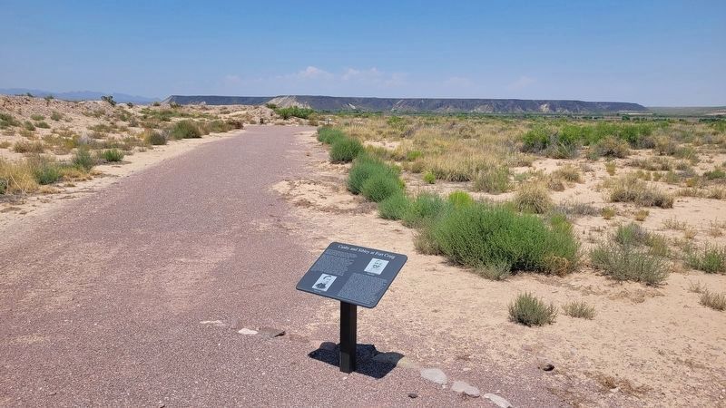 The view of the Canby and Sibley at Fort Craig Marker along the trail image. Click for full size.