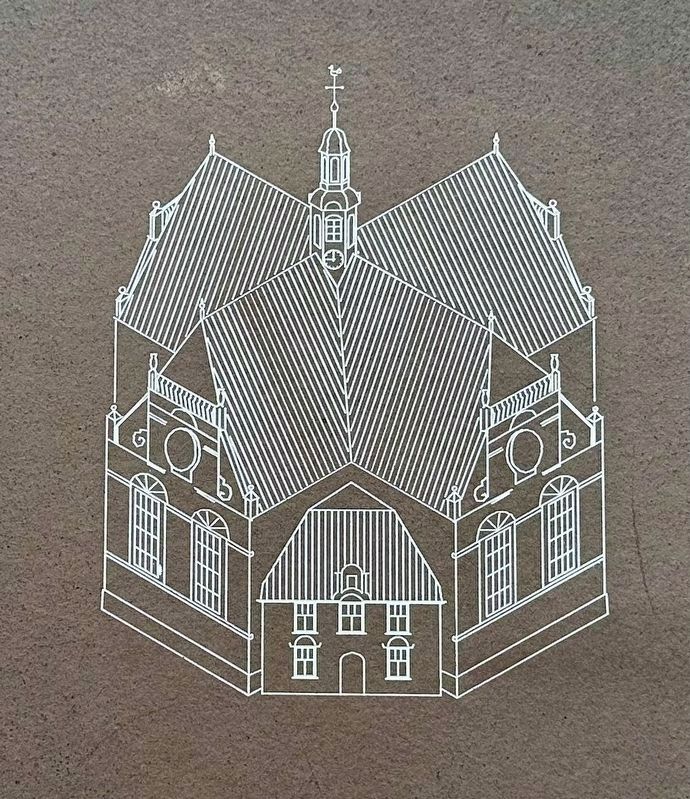 Marker detail - Noorderkerk drawing image. Click for full size.