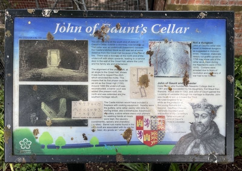 John of Gaunt's Cellar Marker. Click for full size. John of Gaunt's Cellar Marker image. Click for full size.