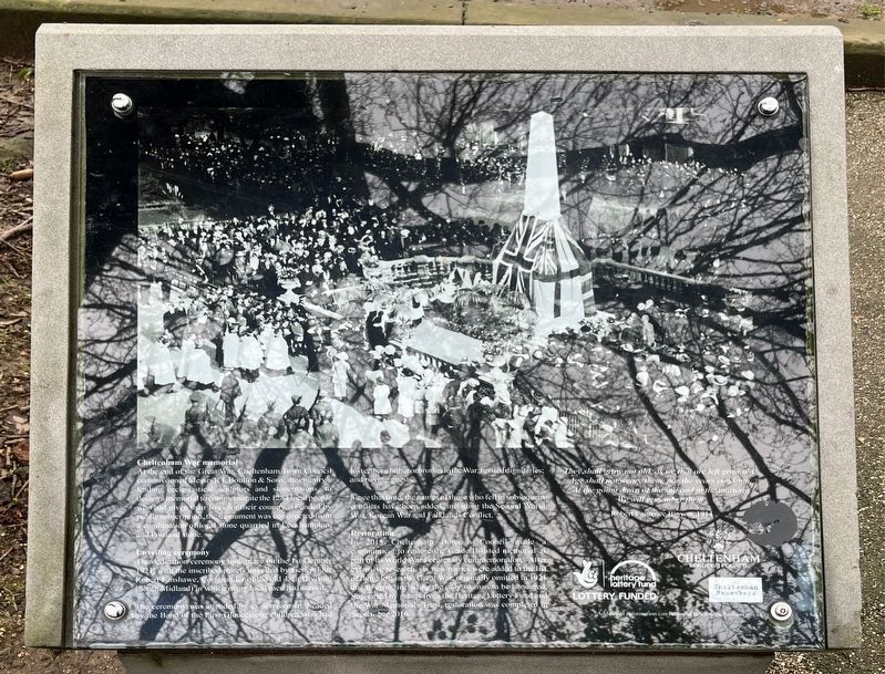 Cheltenham War Memorial Marker. Click for full size. Cheltenham War Memorial Marker image. Click for full size.