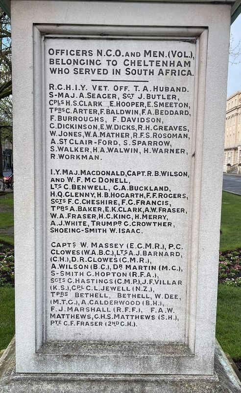 South African War Memorial. Click for full size. South African War Memorial image. Click for full size.