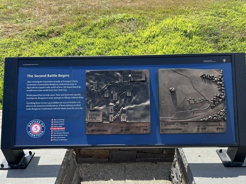 The Second Battle Begins Marker. Click for full size. The Second Battle Begins Marker image. Click for full size.
