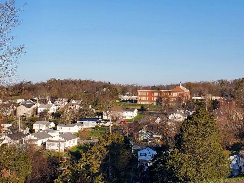 View of Greeneville, Tennessee from the burial site of Andrew Johnson image. Click for full size.