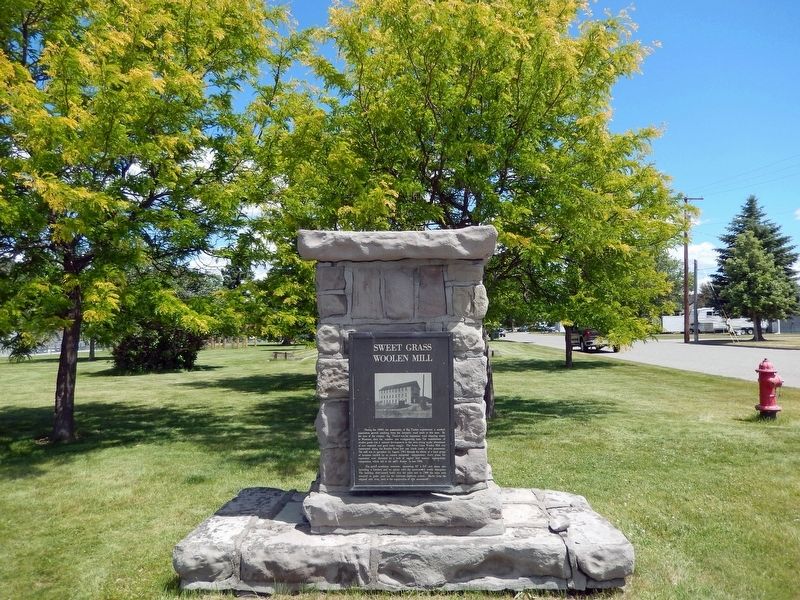 Sweet Grass Woolen Mill Monument. Click for full size. Sweet Grass Woolen Mill Monument image. Click for full size.