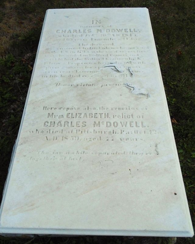 Charles McDowell Grave Marker. Click for full size. Charles McDowell Grave Marker image. Click for full size.