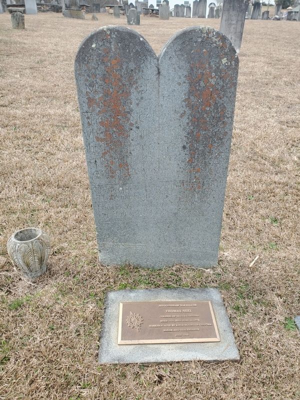 Gravesite of Thomas Neel, listed on the marker image. Click for full size.