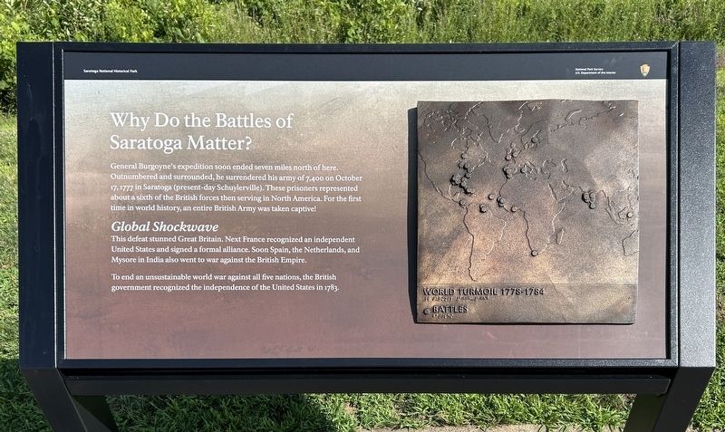 Why Do the Battles of Saratoga Matter? Marker image. Click for full size.