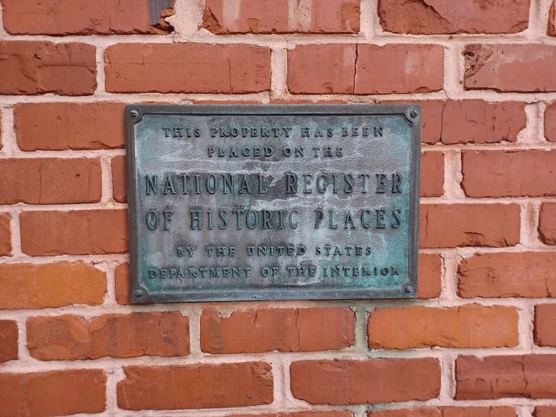 National Register of Historic Places plaque. Click for full size. National Register of Historic Places plaque image. Click for full size.