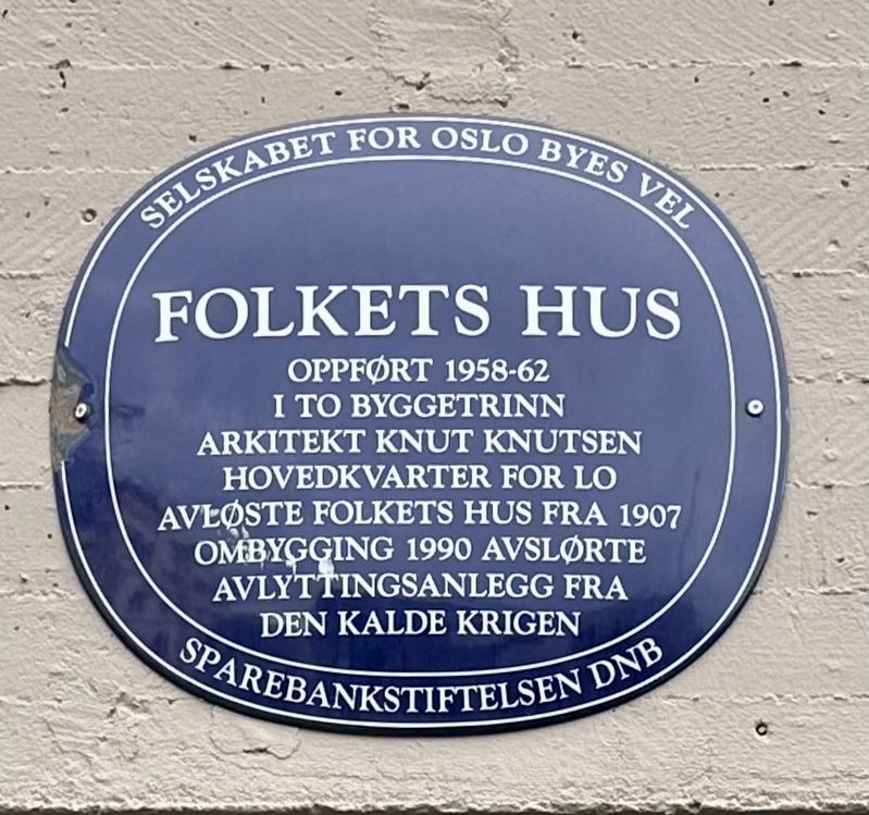 Folkets Hus / “People’s House” Marker. Click for full size. Folkets Hus / “People’s House” Marker image. Click for full size.